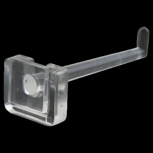 Alt view image 3 of 5 - heyous 10PCS 57mm Length Supermarket Shelf Display Rack Transparent Mini Acrylic Hooks Showcase Party Keychains for Hanging Rope Reels Packaging Ribbons Hair Accessories