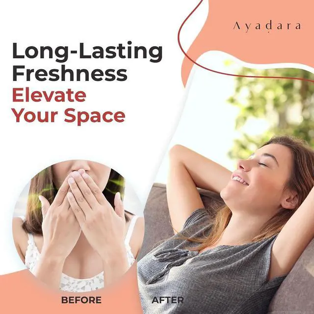 Alt view image 2 of 7 - Ayadara Natural Room Spray, 4 oz, Aromatherapy for Room, Fragrance Spray and Home/Linen Deodorizer Mist, All Natural Spray Air Freshener with Lemongrass and Peppermint Oil, 1000 Sprays