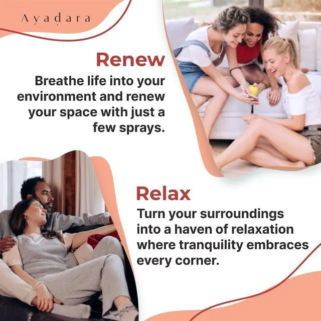 Alt view image 4 of 7 - Ayadara Natural Room Spray, 4 oz, Aromatherapy for Room, Fragrance Spray and Home/Linen Deodorizer Mist, All Natural Spray Air Freshener with Lemongrass and Peppermint Oil, 1000 Sprays