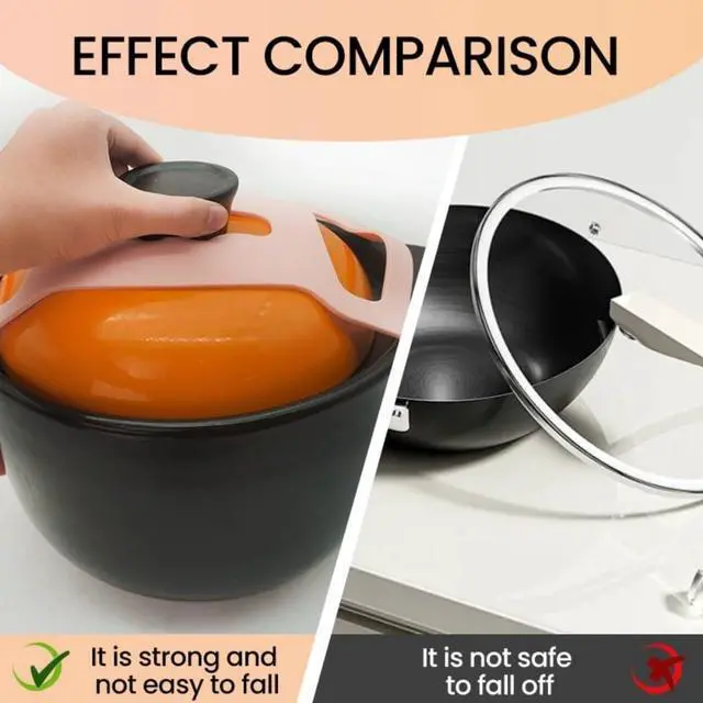 Alt view image 5 of 7 - Silicone Lid Lock Strap for Crockpot Slow Cooker (6/7/8 Quart) - Universal Crockpot Lid Holder & Rubber Strap Alternative | Heat-Resistant, No-Spill Design Transport Accessories-Black 1PCS