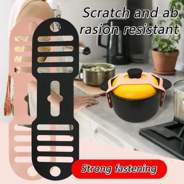 Alt view image 6 of 7 - Silicone Lid Lock Strap for Crockpot Slow Cooker (6/7/8 Quart) - Universal Crockpot Lid Holder & Rubber Strap Alternative | Heat-Resistant, No-Spill Design Transport Accessories-Black 1PCS