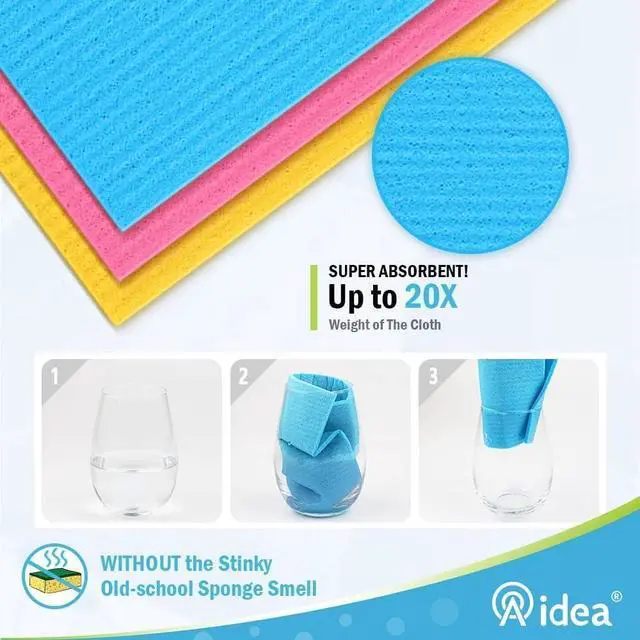Alt view image 3 of 7 - AIDEA Swedish Dishcloths for Kitchen, 20PK, Reusable Paper Towels, 7"×6"