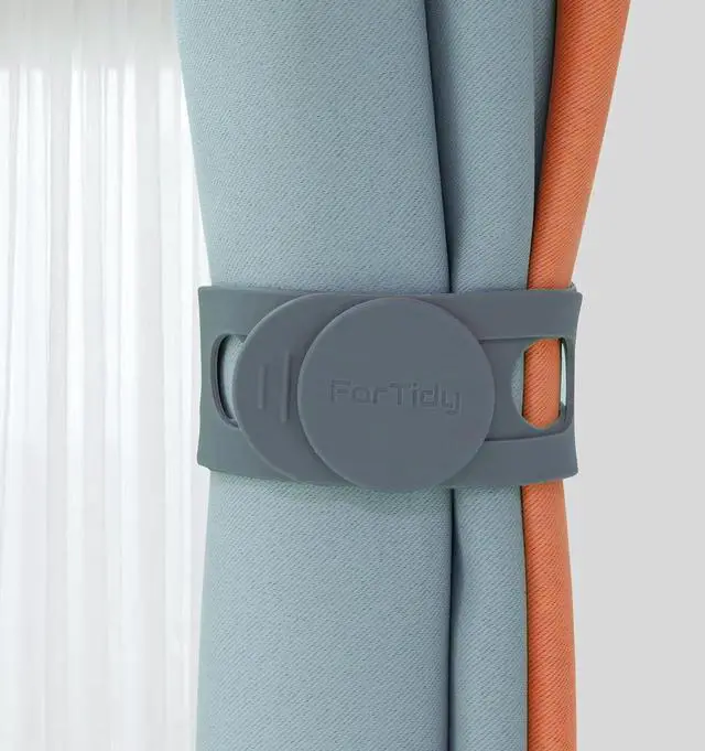 Alt view image 5 of 5 - FORTIDY Silicone Latch Strap for Slow Cooker Lid, Self-Lock Tie, Black&Gray
