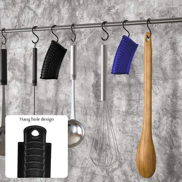 Alt view image 3 of 7 - 2 Pairs Silicone Pot Handle Holders,Hot Skillet Handle Covers,Anti-Slip Silicone Cast Iron Pans Handles,Pan Lids Dutch Ovens Baking Sheets Casserole Cookware