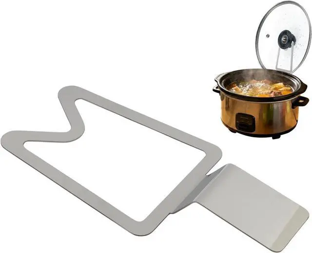 Main image of Slow Cooker Lid Holder Fit for Crockpo-t, Slow Cooker Lid Holder Fits Various Lids Sizes, Space-Saving & Heat Resistant Kitchen Organizer (COLOR:Silver)