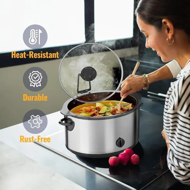 Alt view image 4 of 7 - NiHome Slow Cooker Lid Holder Fit for Crockpot for Hands-Free Cooking Black