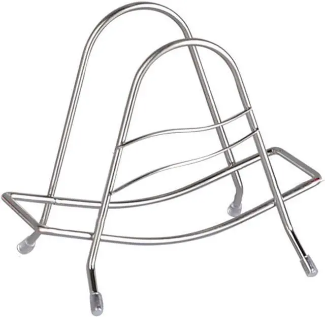 Main image of luzen 1PC Stainless Steel Cutting Board Rack Chopping Board Stand Holder Kitchen Countertop Pots Pan Lids Stand Drying Rack Organizer, Silver