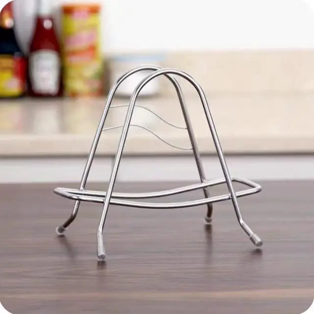 Alt view image 6 of 7 - luzen 1PC Stainless Steel Cutting Board Rack Chopping Board Stand Holder Kitchen Countertop Pots Pan Lids Stand Drying Rack Organizer, Silver