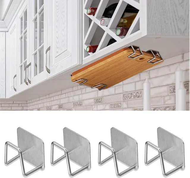 Main image of Aogigigio Under Cabinet Cutting Board Holder - Cutting Board Holder Rack Storage Stainless Steel Under Shelf Counter Chopping Board