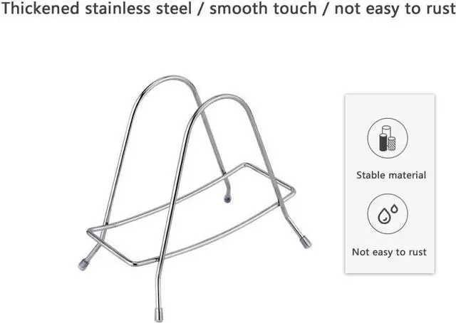 Alt view image 3 of 6 - 2 Pack Cutting Board Rack Stainless Steel Wire Type Cutting Board Holder Stand Organizer Storage for Wooden Cutting Boards Bamboo Chopping Board Pot Cover Pan Lid Countertop Kitchen