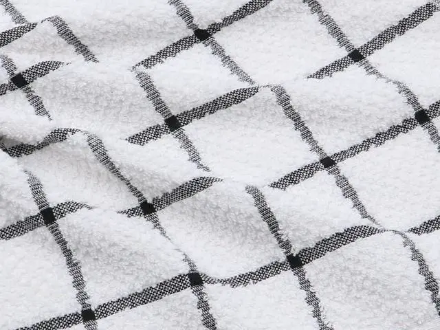 Alt view image 5 of 7 - Cotton Dish Cloths, Dish Rags Set of 8, 12 Inch x 12 Inch, Black Set