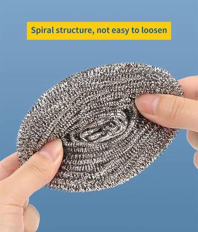 Alt view image 3 of 7 - 6Pcs Steel Wool Scrubbers - Flexible Scrubber Pads for Cleaning Dishes, Pots, Pans, Grills and Sinks