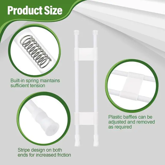 Alt view image 3 of 7 - 2 Sets RV Tension Rods with Adjustable Length 15.7 to 27.6 Inches