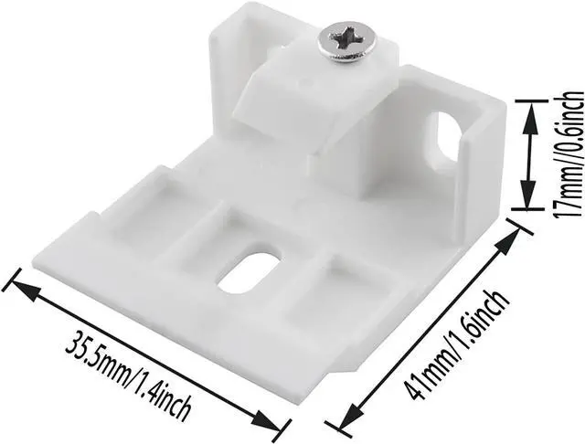 Alt view image 5 of 6 - 4PCS Pleated and Cellular Shades Headrail Support Bracket Clip Mount Bracket Holder for Wide Beam Folding Blinds