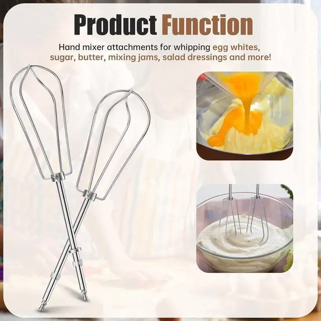 Alt view image 5 of 7 - CHM-BTR Replacement Beaters Compatible with Cuisinart Hand Mixer