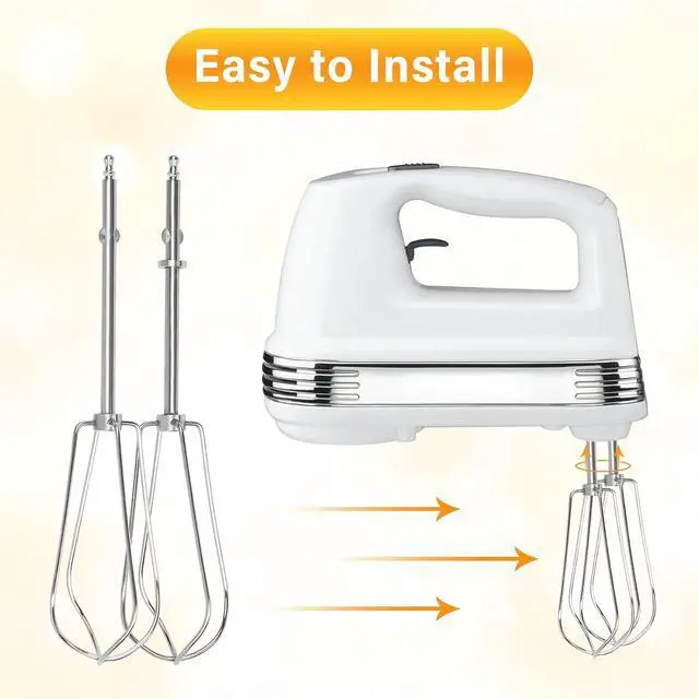 Alt view image 6 of 7 - ANTOBLE Hand Mixer Beaters Compatible with Cuisinart HM-90s HM-70 HM-50 CHM-3, 9 7 5 3 Mixer Attachments Replacement Parts CHM Series Stainless Steel Whisk Hand Turbo Mixer Beater for Cuisinart, #