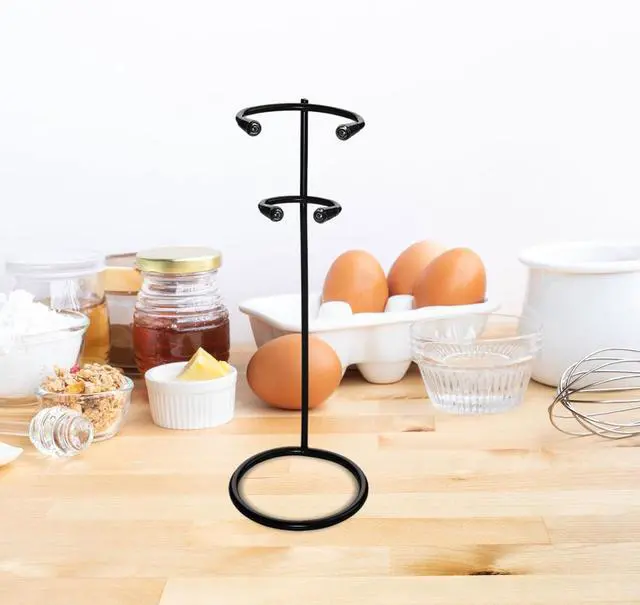 Alt view image 2 of 7 - Kitchen Frother Stand Egg Beater Stand Stainless Steel Stand Milk Frother Holder for Countertop , black