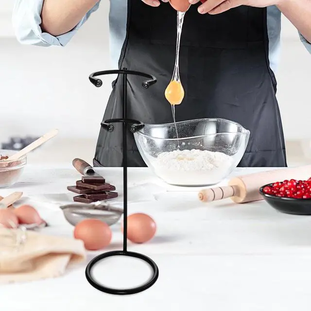 Alt view image 6 of 7 - Kitchen Frother Stand Egg Beater Stand Stainless Steel Stand Milk Frother Holder for Countertop , black