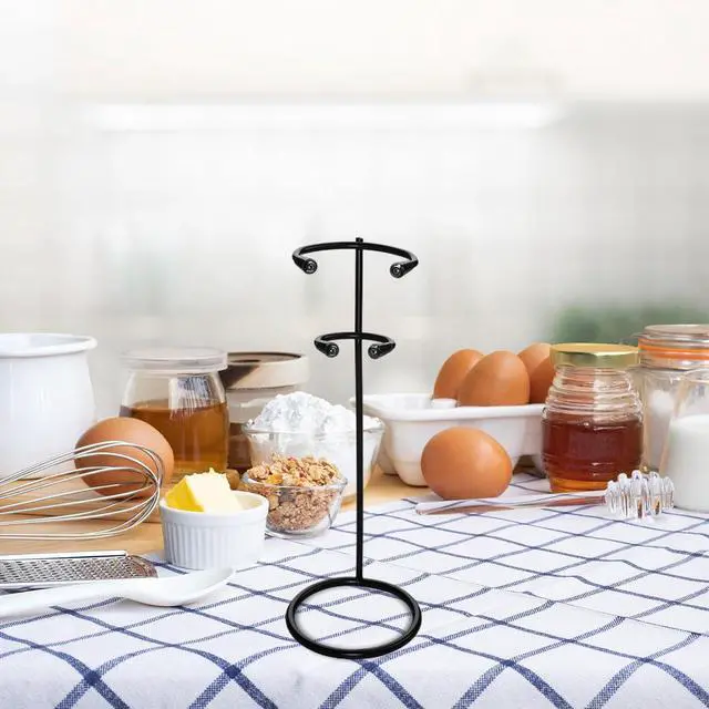 Alt view image 7 of 7 - Kitchen Frother Stand Egg Beater Stand Stainless Steel Stand Milk Frother Holder for Countertop , black