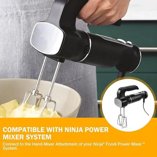 Alt view image 7 of 7 - Hand Mixer Beaters Replacement for Ninja, Foodi Power Mixer System (CI100 Series), Stainless Steel Hand-Mixer Attachment CI100, CI101, CC105A, CI105BRN & CI101H