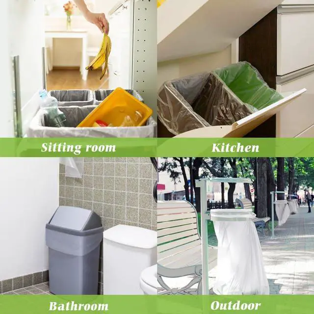 Alt view image 5 of 7 - Teivio Medium Clear Trash Bags 10 Gallon 40 Count Kitchen Garbage Bags
