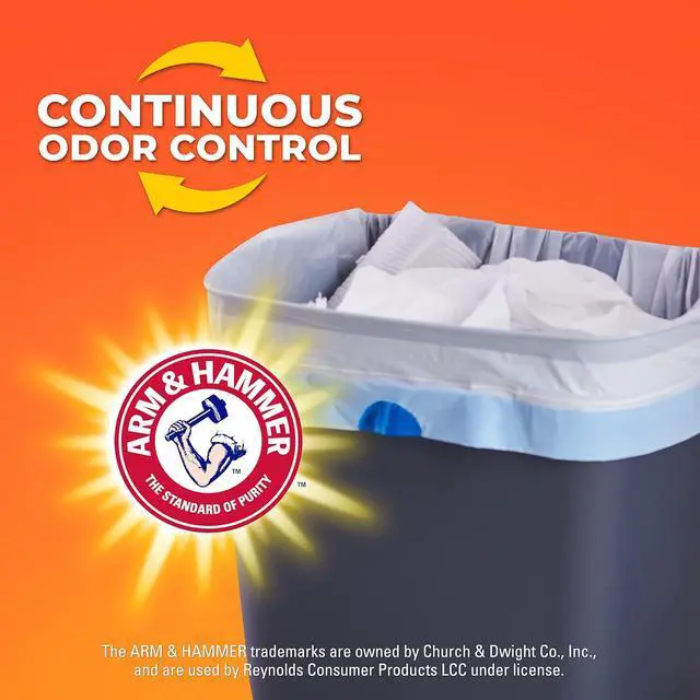Alt view image 3 of 6 - Hefty 8 Gallon Medium Trash Bags, White, Fabuloso Lavender Scent, 26ct
