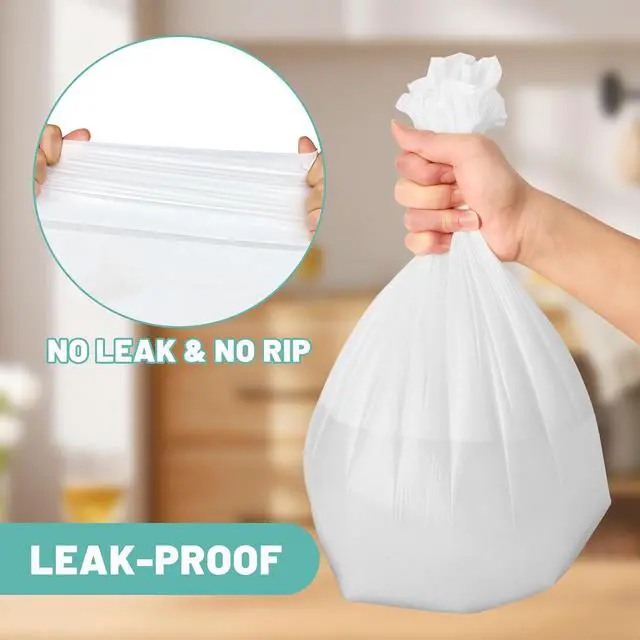 Alt view image 4 of 6 - 4 Gallon Trash Bags, White, 112 Count