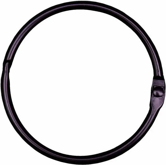 Main image of Black Shower Curtain Rings 2 Inch (12 Pack) Metal Round Ring Rustproof for Bathroom Rod