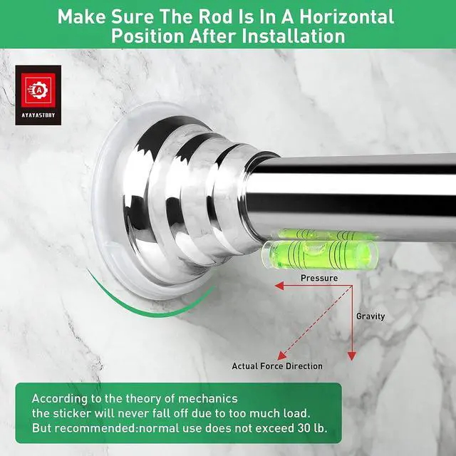 Alt view image 3 of 7 - Adhesive Shower Curtain Rod Holder,Shower Rod Not Included