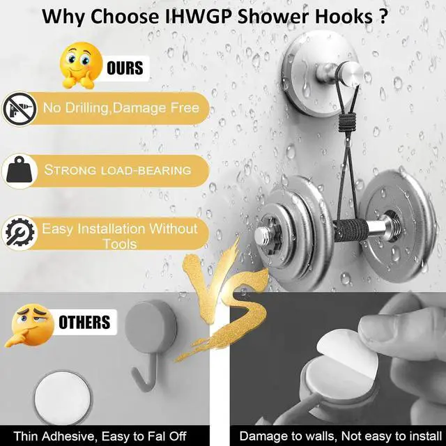 Alt view image 4 of 7 - Suction Cup Hooks for Wreaths,Suction Cup Wreath Hanger,2025 New No Drill Wreath Hanger for Front Door Glass Window Towel Door Bathroom Shower Hooks for Inside Shower,Silver,2PCS