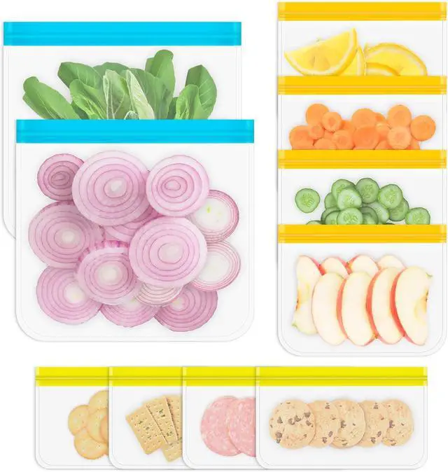 Main image of 10 Pack Reusable Gallon Freezer Bags, Multicolor