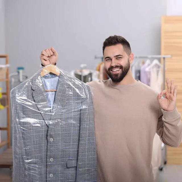 Alt view image 5 of 7 - 20 Clear Plastic Garment Bags for Clothes, Hanging Clothes Storage - Travel Size, 60x90cm