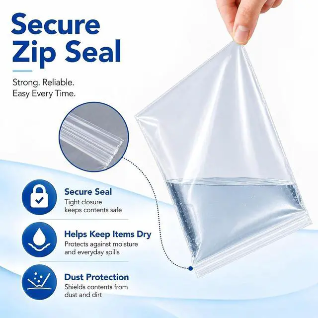 Alt view image 5 of 7 - 200 Pack Small Plastic Bags For Jewelry, Mini Baggies 4 Assorted Sizes. 2x3 3x3 3x5 4x6 Inch 2 Mil Thick Poly Zipper Lock Bags Clear for Jewelry, Bead, Crafts, Small Parts Storage