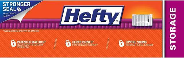 Alt view image 2 of 2 - Hefty Slider Storage Bags (Quart, 20 Count)