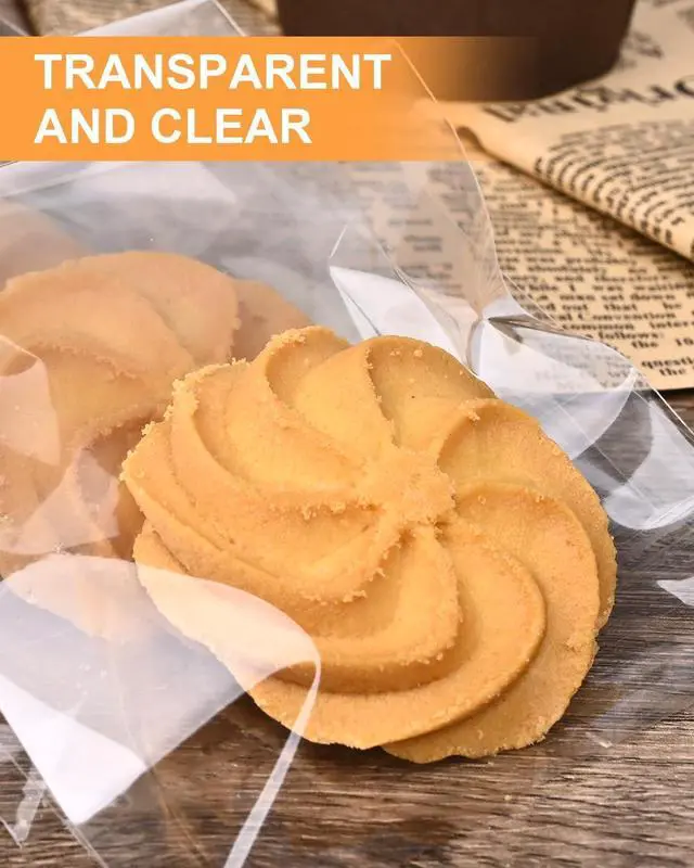 Alt view image 6 of 7 - 300 Pcs Self Adhesive Cookie Bags, 4x6in Sealing Cellophane Bags
