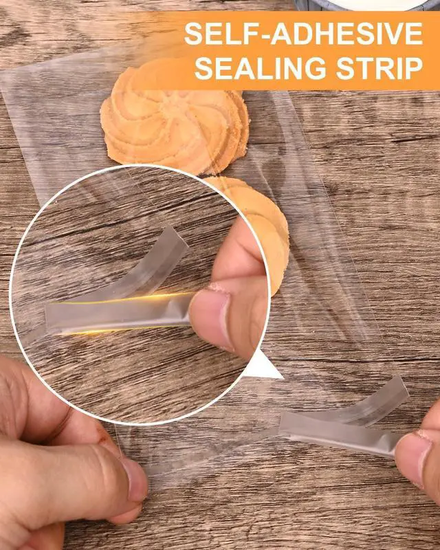 Alt view image 3 of 7 - 300 Pcs Self Adhesive Cookie Bags, 4x6in Sealing Cellophane Bags