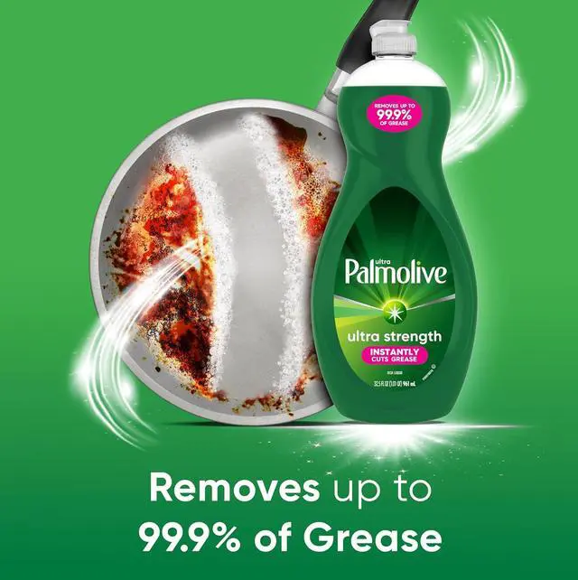 Alt view image 2 of 7 - Palmolive Ultra Strength Liquid Dish Soap, Cuts Grease and Grime, No Soaking Needed, Powerful on Plastics, Dishwashing Liquid, 32.5 fl oz Bottle