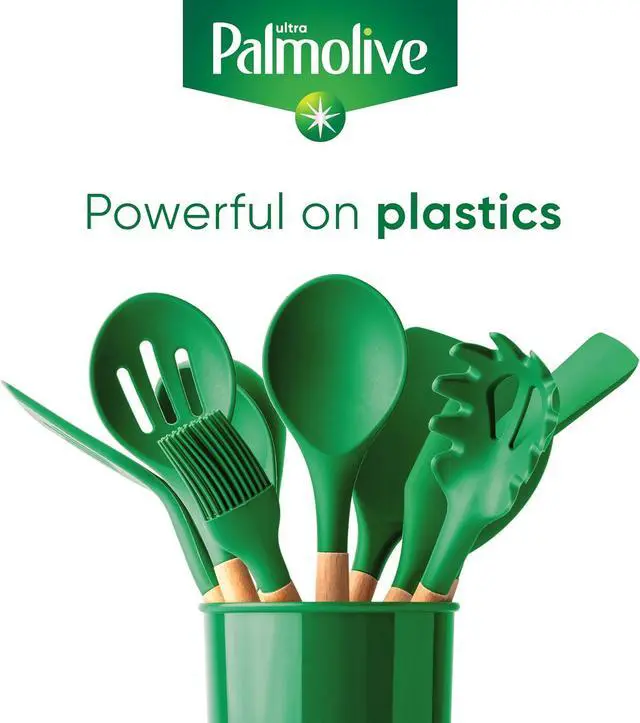 Alt view image 6 of 7 - Palmolive Ultra Strength Liquid Dish Soap, Cuts Grease and Grime, No Soaking Needed, Powerful on Plastics, Dishwashing Liquid, 32.5 fl oz Bottle