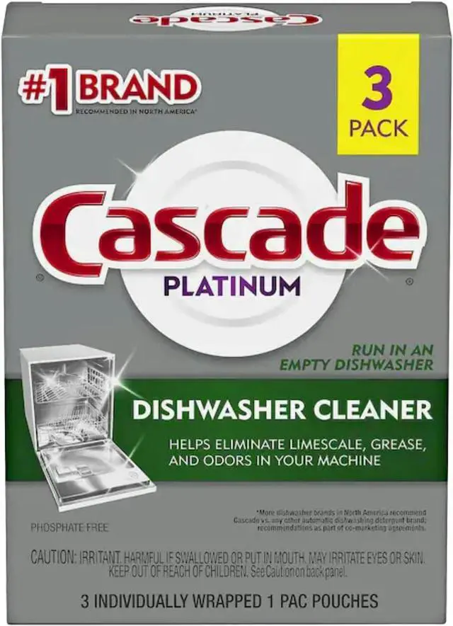 Main image of Cascade Platinum Dishwasher Cleaner, 3 count