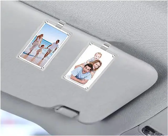Alt view image 2 of 7 - 2 Pack Car Picture Holder, Magnetic Sun Visor Clip, Personalized Photo Accessory, Car Visor Clip Photo,Personalized Picture Fram
