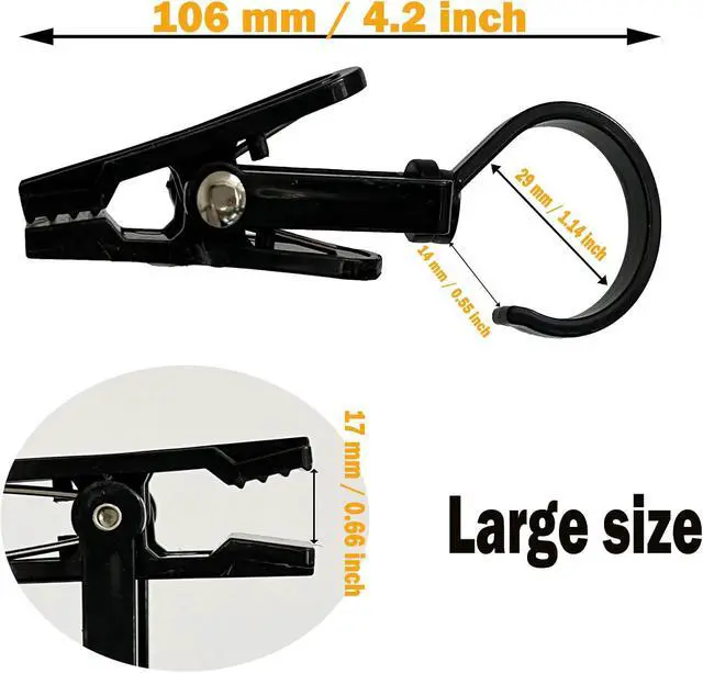 Alt view image 2 of 6 - Pmsanzay 10 Pack Large Lights Clips Hooks,RV Trailer Party Light Holder, Camper Awning Lights Hanger for Tent Photo Display Indoor Outdoor Decoration Holiday Party Decor