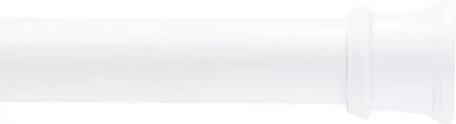 Main image of Kenney - Twist & Fit Cam-Lock Tension Shower Curtain Rod, 1" Diameter Durable Metal Construction, Adjustable 24"40", No-Tools Installation, Secure Hold for Standard Showers, White