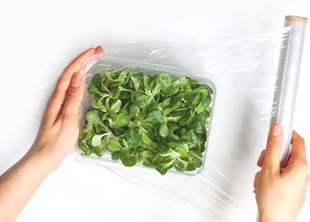 Alt view image 5 of 6 - Cling Wrap Non-PVC Plastic Wrap for Food - 300 Square Foot Roll with Slide Cutter