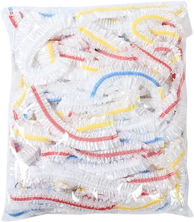Main image of GSHLLO 300 Pcs Elastic Plastic Food Covers Cling Film Food Bags Elasticated Bowl Fruit Covers Fresh Keeping Bags Keep Food Fresh Covers Food Wrap Storage Covers for Picnic