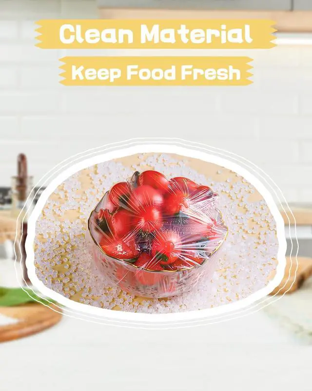 Alt view image 7 of 7 - Plastic Bowl Covers for Sourdough Bread Proofing Large Disposable Elastic Food Wraps Fits 12-inch Bowls, Shower Caps for Banneton Bread Proofing Basket Plastic Food Wrap Can Covers 100 Pcs