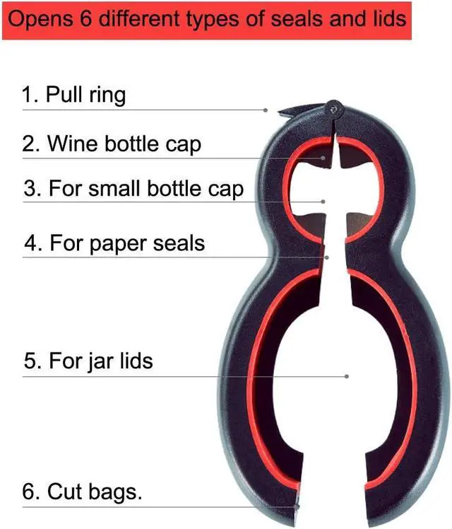 Alt view image 7 of 7 - Medsuo Jar Opener, Non-Slip, 6 in 1 Multi Tool Bottle Opener for Seniors