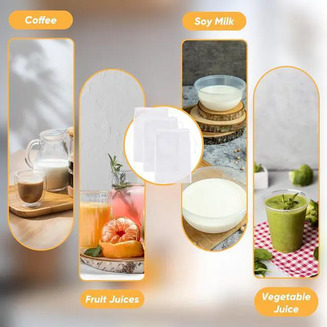 Alt view image 4 of 7 - 6Pack Nut Bag Strainer 12 x 8 Inch Cheesecloth Bags for Straining Nylon Cheese Cloth Bags Reusable Nut Milk Bag 200 Mesh Fine Mesh Bag for Straining Fruit Juice Cheese Coffee Tofu Yogurt Tea