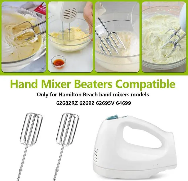 Alt view image 2 of 7 - Alocs Hand Mixer Beaters Blender Attachments, Hand Mixer Replacement Beaters for Hamilton Beach Hand Mixers 62682RZ 62692 62695V 64699 Electric Mixer Replace Parts - 2 Pack