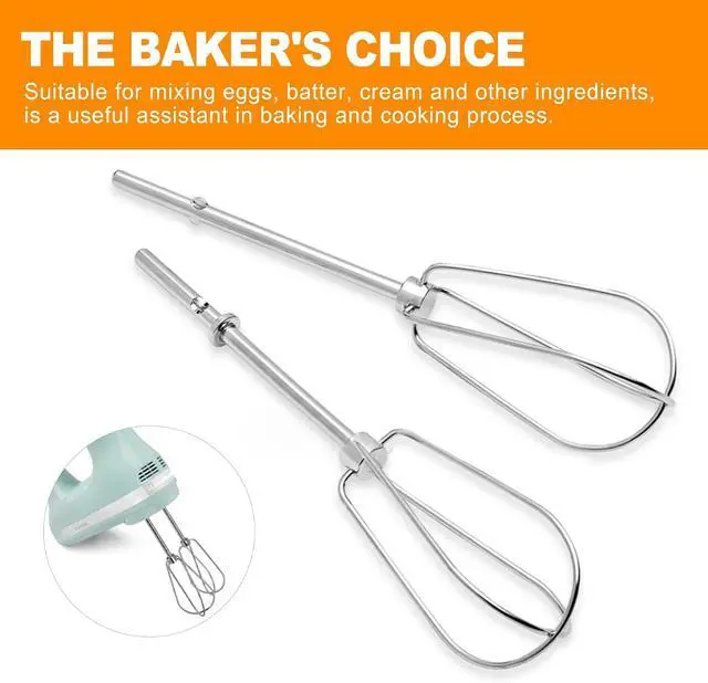 Alt view image 4 of 6 - CoguZed 2 Pcs Hand Mixer Attachments, Stainless Steel Beaters, Replacement for Kitchen Aid Hand Mixer - Perfect Accessories for Baking and Cooking