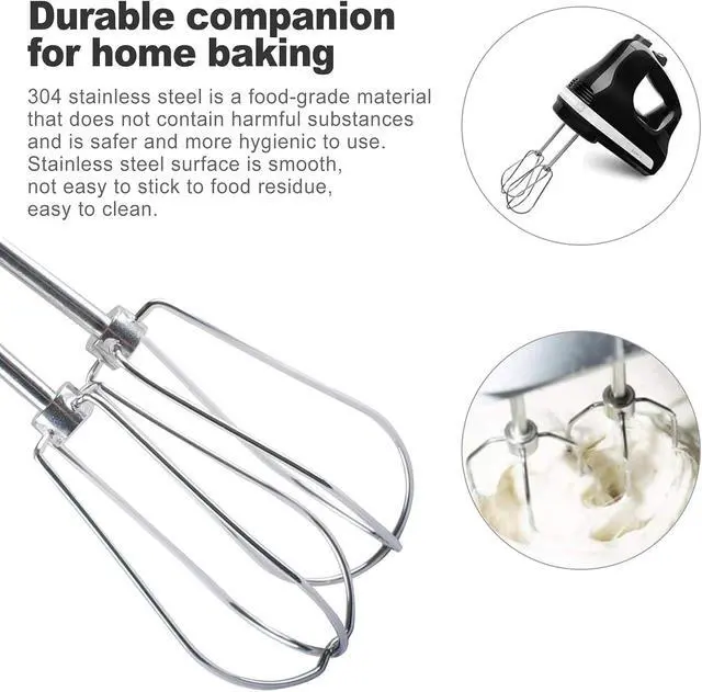 Alt view image 5 of 6 - CoguZed 2 Pcs Hand Mixer Attachments, Stainless Steel Beaters, Replacement for Kitchen Aid Hand Mixer - Perfect Accessories for Baking and Cooking